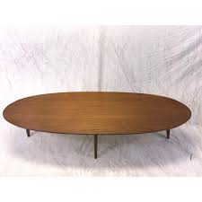 This is a 1950's danish modern teak wood coffee table by mersman in a surfboard shaped design with tapered legs. 1950s Mid Century Modern Mersman Surfboard Coffee Table Chairish