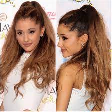 Ariana Grande Half Up Half Down Ponytail Half Up Hair Ariana Grande Real Hair Medium Hair Styles