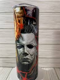 Michael Myers Faces 20 Oz Sublimated Tumbler