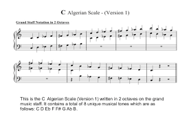 C Algerian Scale Version 1 Scale Notes And Charts For