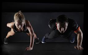Wallpaper Push Up Blonde Girl Man Fitness Two Sport Female 3840x2400 Wallpapers of fitness women and female bodybuilders for desktops, tablets and mobiles. wallpaper push up blonde girl man