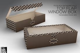 Top Flap Window Box Packaging Mockup In 2020 Food Box Packaging Box Packaging Packaging