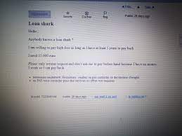 Check spelling or type a new query. Anyone Know A Loan Shark Craigslist