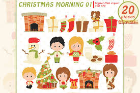 Use our design center to add your make custom christmas pajamas. Christmas Morning Clipart Children In Christmas Pajamas 405112 Illustrations Design Bundles