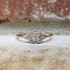 Antique Dutch Edwardian Diamond Cluster Engagement Or Promise Antique Engagement Rings Vintage Antique Engagement Rings Antique Wedding Rings