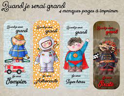 4 marques pages a imprimer quand je serai grand images digitales miss coopecoll marque par mis page coloriage - palourdes seau
