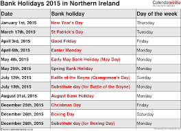 List of bank holidays uk 2016 include national and local holidays for england, wales, northern ireland and scotland. Bank Holidays 2015 In The Uk With Printable Templates