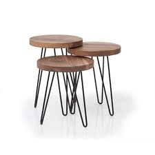 3'lü yuvarlak zigon sehpa (beyaz). Deosso Yuvarlak Zigon Sehpa Vov