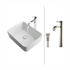 kraus rectangular ceramic vessel sink