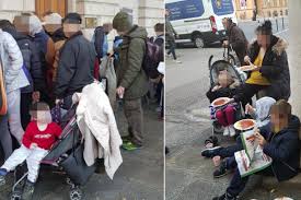 homeless children being forced to queue