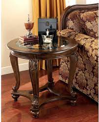 Shop wayfair for the best norcastle coffee table. Amazon Com Signature Design By Ashley Norcastle Traditional Round End Table Dark Brown Furniture Decor