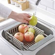 Support D Evier Retractable Egouttoir Evier Cadiexpress Ustensile Cuisine Egouttoir Vaisselle Idee Rangement Cuisine