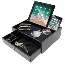 Height 9.8 inches x width 7.5 inches x depth 6 thank you for supporting small business! Night Stand Organizer Men As Catchall Tray For Men