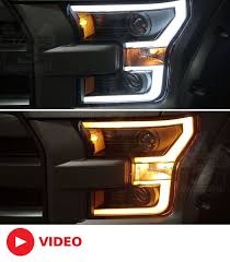15 17 F150 Anzo Black Switchback Outline Headlights 111357 F150 Projector Headlights Aftermarket Headlights