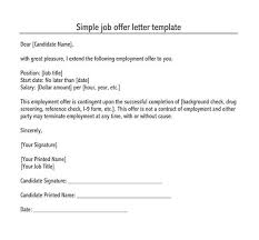Job Offer Letter Sample Letters And Examples Word Pdf
