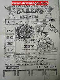 Prediksi Togel Singapura Kamis 5 Juli 2018 Syair Kode Dewa Togel