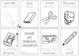 Book School Objects In 2020 Kindergarten Vocabulary Mini Books School Worksheets