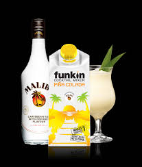 The malibu pina colada cocktail is a malibu rum and coconut cream cocktail served in a wine or decorative glass with ice. Funkin Cocktails Unveil Malibu Partnership