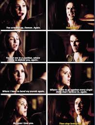 Damon And Elena 5x16 I Think What Damon Does Is Perfectly Normal Because He S A Vampire Elena Is Vampire Diaries Cast Vampire Diaries Damon Vampire Diaries