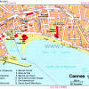 Map of cannes area hotels: 1