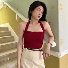 Lana Bare Back Halter Neck Tie Top