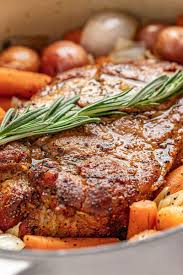 These braised pork chops are a special dinner for a special occasion. Sunday Pork Roast