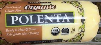 Ingredients 2 (18 oz) tubes cooked polenta, sliced into 1/3″ rounds 1 pkg soy chorizo, removed from encasing, or substitute 1 lb meat cooked in taco seasoning 2 (15 oz) cans black beans, drained Trader Joe S Polenta Organic Tube Trader Joe S Reviews