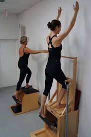 Stand To Lunge With Arms Overhead Very Challenging Pilates Reformer Exercises Pilates Reformer Pilates Equipment