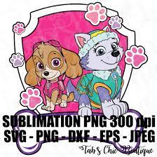 Download Paw Patrol Birthday Template Skye Everest Svg Jpeg High Def 300 Dpi Ep Tab S Chic Boutique