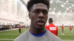 CJ Holmes at The Open football camp