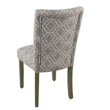Set Of 2 Parsons Dining Chair Geometric Ash Gray Homepop Parsons Dining Chairs Geometric Chair Classic Chair Design