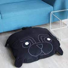 High #'s of pillows + couch naps = infinite cozy. Black Pug Pillow Nais Products