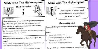 Ks2 The Highwayman Primary Resources Poems Poetry Page 1 Ks2 Primary Resources Writing Templates