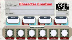 We are using the swrpg character sheet. Star Wars Edge Of The Empire Character Creation Youtube