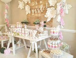 Pin By Shabby Mint Chic Party On Baby Shower Girl Baby Shower Decorations Baby Shower Decorations Baby Shower Backdrop