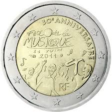 Jeudi 21 juin, france musique fête la musique à paris ! 2 Euro Coin 30th Anniversary Of The Day Of Music France 2011