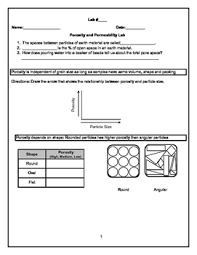 Permeability And Porosity Worksheets Teaching Resources Tpt