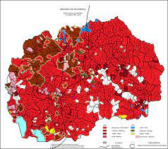 The republic of north macedonia is a landlocked country in the heart of the balkans. Ethnic Map Of North Macedonia According To The 2002 Census Mapporn