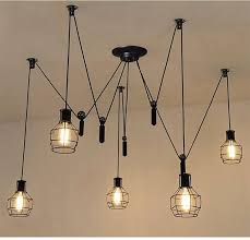 5 Caged Lights Spider Chandelier Pendant Light Octopus Etsy Rustic Light Fixtures Modern Pendant Light Fixture Rustic Lighting