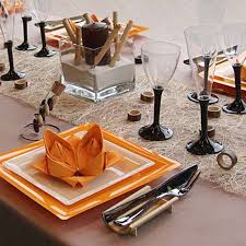 Centerpiece ideas for coffee table coffee table decorations are as varied as your tastes. Decorating Ideas For Fall Holidays Table Decoration In Black And Orange Colors