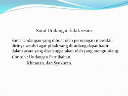 Surat undangan setengah resmi dengan dihiasi lukisan daerah. Contoh Undangan Setengah Resmi Contoh Resource