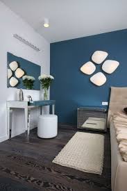 Interessantes Schlafzimmer Mit Toller Wandgestaltung Farbe Petrol Blaues Schlafzimmer Schlafzimmer Dekorieren Wohnung Streichen