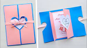 For wording inspration check out our article ' 100+ wishes for a happy anniversary '. Beautiful Handmade Anniversary Card Idea Diy Greeting Cards For Anniversary Valentine S Day Card Youtube