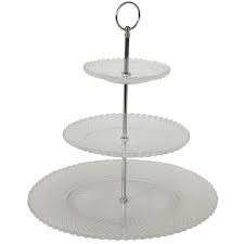3 tier glass cake stand. 3 Tier Glass Cake Stand Home Accessories Homesdirect365