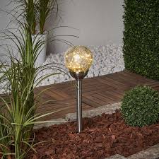 lampe solaire a piquet glory avec boule en verre zonne energie decoratieve verlichting lampen