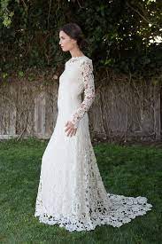 Low Back Bohemian Wedding Dress Crochet Lace Dress Long Etsy In 2020 Crochet Wedding Dresses Gorgeous Wedding Dress Bohemian Wedding Dresses