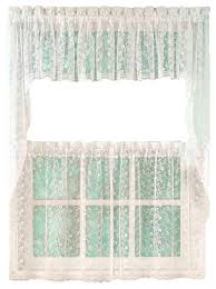 priscilla lace white kitchen curtain