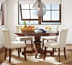 Round Jute Rug Natural Potterybarn Pedestal Dining Table Dining Chairs Dining Table