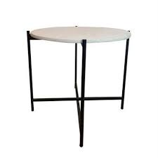 Home Bazar 53 X 50cm Terrazzo Round Steel Side Table Bunnings Warehouse In 2021 Coffee Table Steel Coffee Table Perfect Bedside Table