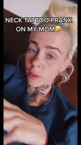 JUST WAIT FOR IT💀🤣‼️ FACETIMING MY MOM TELLING HER I GOT A NECK TATTOO😅  #foryou #fyp #faketattooprank #prankingmymomagain